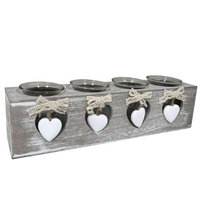 Creative Motion Industries, Inc. Creative Motion Industries Candles - with Four Hearts, Glass Jars and LED Candles