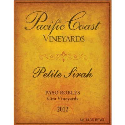 2012 Pacific Coast Vineyards Paso Robles Petite Sirah 750 mL