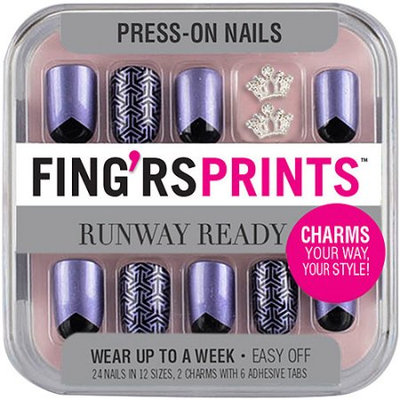 Pacific World Fing'rs Prints Runway Ready Press-On Nails, Mirror Mirror, 26 count
