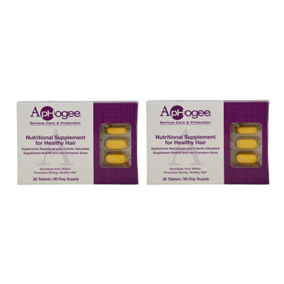 ApHogee Nutritional Supplement for Healthy Hair 30 Tablets Pack of 2