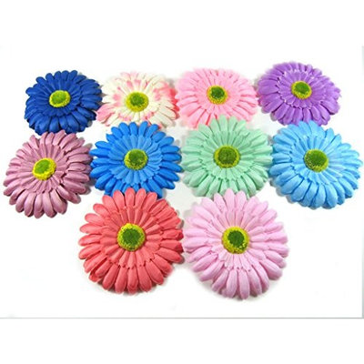 Oliasports Spring Bling Gerber Daisy Flower Hair Clips (10 Flowers)