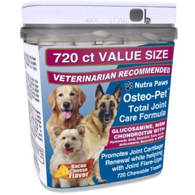 Osteo Pet Glucosamine for Dogs with Chondroitin, MSM, HA, Boswellia Extract and More - 720 Ct Value Size