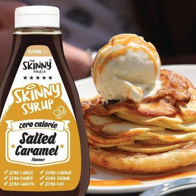 Skinny Food Salted Caramel Syrup Dessert Topping Sugar Free Zero Calories Guilt Free SW
