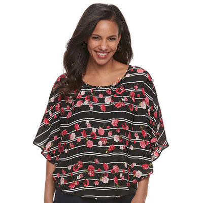 Women's ELLE™ Crepe Popover Top