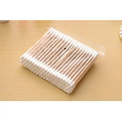 EYX Formula Portable 300 Pcs Cotton Swabs with Wooden Handle,Safe Clean Cotton Swabs for Beauty and Body Skin.