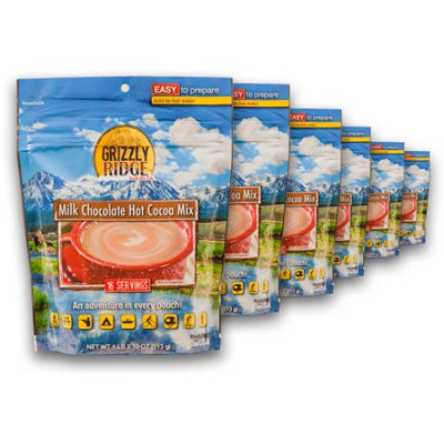 Grizzly Ridge Milk Chocolate Hot Cocoa Mix (Pack of 6)