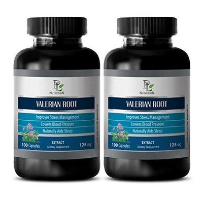 Nerve pills - VALERIAN ROOT EXTRACT 125 MG - Valerian calm - 2 Bottle 200 Capsules
