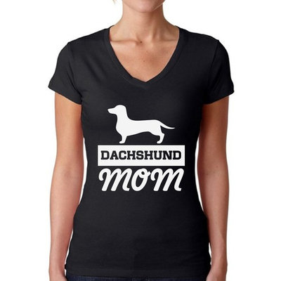 Awkward Styles Women's Dachshund Mom Dog Lover V-neck T-shirt Dachsie