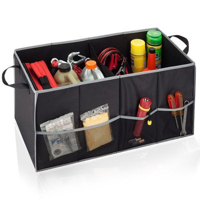 Honey Can Do Honey-Can-Do Soft Storage Chest Black/Grey Folding Trunk Organizer