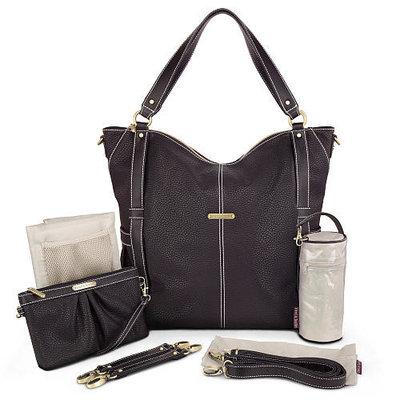 timi & leslie Marcelle 7 Piece Diaper Bag Set - Black Edition