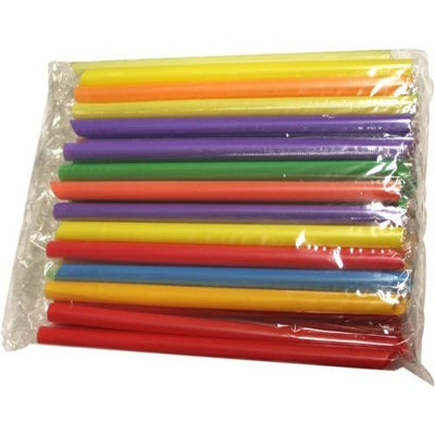 Aketek Straws 8 inches long and diameter is 1/8 inch individually wrapped colorful Straws