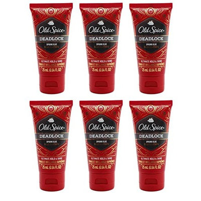 Spice Deadlock Spiking Glue, Travel Size, .84 Ounces / 25 ml (Pack of 6) + FREE Schick Slim Twin ST for Dry Skin