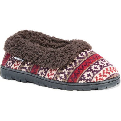 Reliable Of Milwaukee MUK LUKS Women's Patterned Indoor/Outdoor Slipper Burgundy Size L M