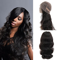 360 Lace Frontal Wig Peruvian Body Wave Human Hair Wigs Pre-Plucked Hairline 130% Density Natural Color 360 Lace Wig Human Hair with Baby Hair for Black Women