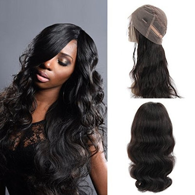 360 Lace Frontal Wig Peruvian Body Wave Human Hair Wigs Pre-Plucked Hairline 130% Density Natural Color 360 Lace Wig Human Hair with Baby Hair for Black Women