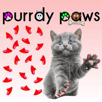 Purrdy Paws Soft Nail Caps for Cats 40pk - Neon Red Kitten