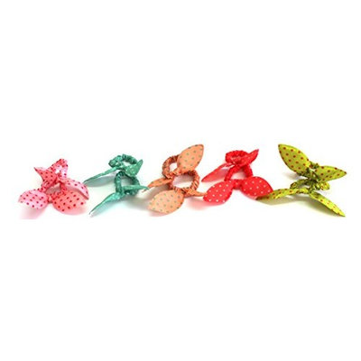 5 Pair of Rabbit Ear Scrunchies Total of 10 Rabbit Ear scrunchies