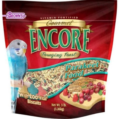 Brown's Encore Gourmet Foraging Feast Parakeet Food, 3 lbs.