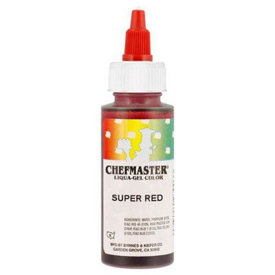 Chefmaster by US Cake Supply 2.3-Ounce Super Red Liqua-Gel Cake Food Coloring