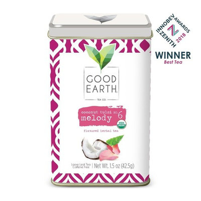 Good Earth Tea Coconut Tulsi Melody - Premium Organic Loose Leaf - Full-bodied herbal tea with hints of coconut - Caffeine-free