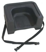 CARLISLE 7111-403 Booster Seat with Strap, Black, PK4