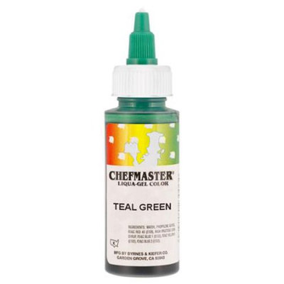 Chefmaster by US Cake Supply 2.3-Ounce Teal Green Liqua-Gel Cake Food Coloring