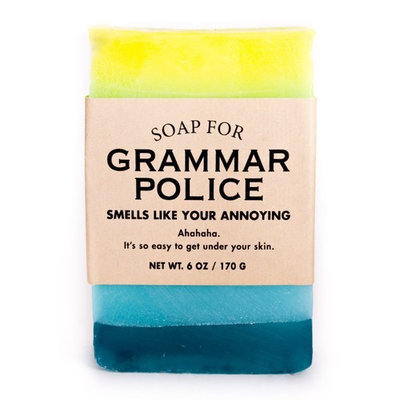Whiskey River Soap Co. - Soap for Grammar Police, 6 oz, Jelly Doughnut scented