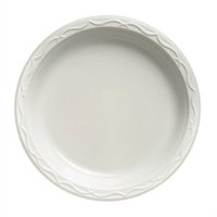 Genpak Aristocrat Plastic Plates, 10 1/4 Inches, White, Round, 125/Pack