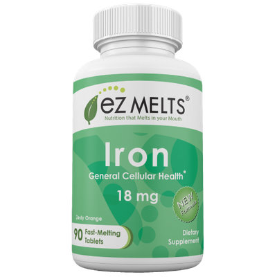 EZ Melts - Iron Natural Orange Flavor 18 mg. - 90 Tablets