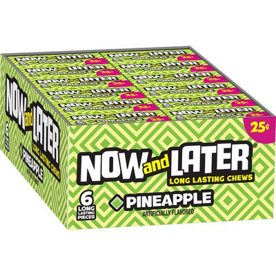 Now and Later, Pineapple Long Lasting Fruit Chews, 22.3, 24 Ct