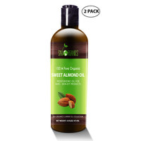 Best Sweet Almond Oil by Sky Organics 16oz-(2 pack)100% Pure, Cold-Pressed, Organic Almond Oil. Great As a Baby Oil- Works Wonder On Wrinkles- Anti-Aging. Almond Oil- Carrier Oil for Massage
