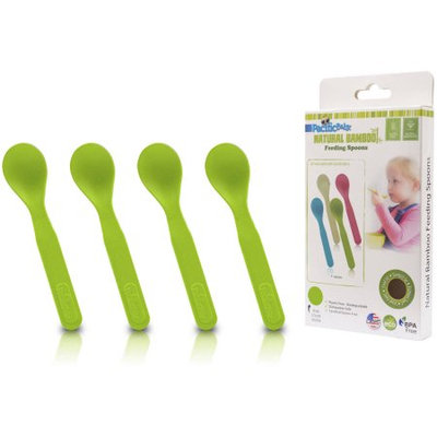 Pacific Baby 581 Bamboo Feeding Spoon - Green Pack of 4