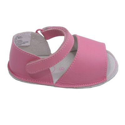 Angels Toddler Girls Fuchsia Open Toe Velcro Strap Crib Sandals 4-5 Toddler
