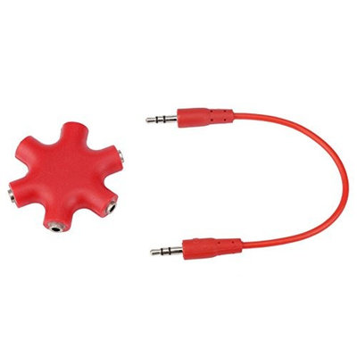 Clearance ! ღ Ninasill ღ Exclusive 3.5mm Headphone Earphone Audio Splitter 1 Male to 2 3 4 5 Female Cable