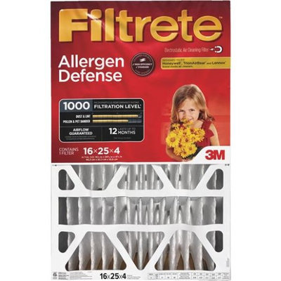 3M Filtrete Allergen Defense 16 in. L x 25 in. W x 4 in. D Fiberglass Air Filter (Pack of 4)