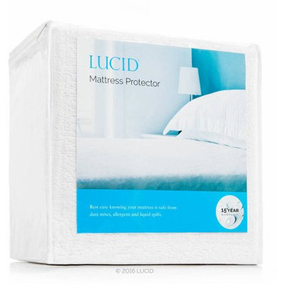 Lucid Premium Waterproof Pillow Protector - Vinyl Free, Queen Size