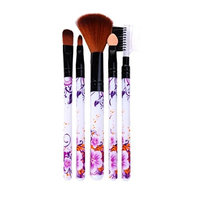 Leoy88 5Pcs Concealer Brushes Powder Blush Brush Set Tool Purple