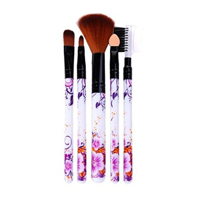 Leoy88 5Pcs Concealer Brushes Powder Blush Brush Set Tool Purple