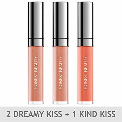 Honest Beauty Lip Gloss Trios 2 dreamy kiss + 1 kind kiss