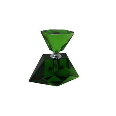 Benzara Elegant Green Crystal Perfume Bottle