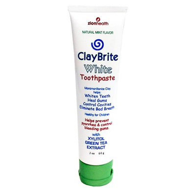Claybrite White Toothpaste Zion Health 2 oz Paste