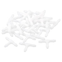 25 Pcs T Shaped Plastic Air Tubing Tube Connectors for Aquarium Fish Tank