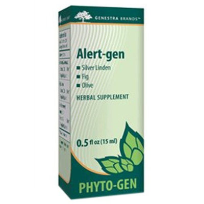 Genestra Brands - Alert-gen - Silver Linden, Fig, and Olive Herbal Supplement - 0.5 fl. oz
