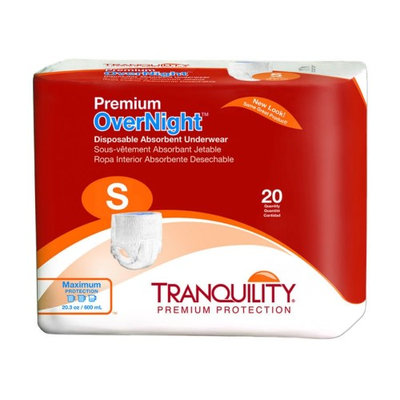 Tranquility Premium Overnight Premium OverNight Disposable Absorbent Underwear Small, 22 - 36 Inch, 20 Count - 6 Pack