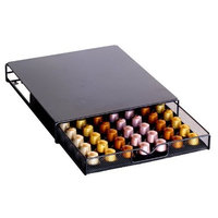 DecoBros Coffee Pod Storage Mesh Nespresso Drawer holder for 56 Capsules, Black