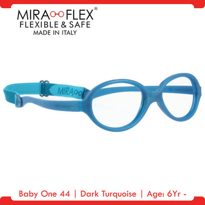 Miraflex: Baby One 44 Unbreakable Kids Eyeglass Frames | 44/16 - Dark Turquoise | Age: 6Yr - 9Yr
