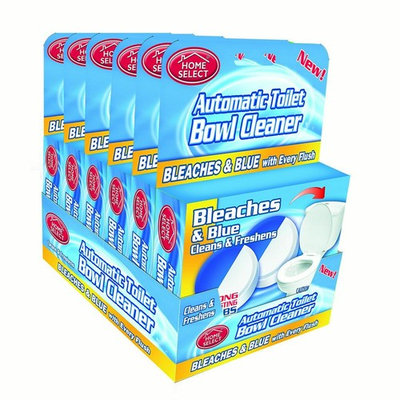 Home Select Toilet Bowl Cleaner Bleach Tablets, Blue, 2 Ct