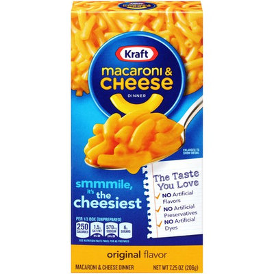 Kraft Original Flavor Macaroni & Cheese Dinner, 7.25 oz (6 Packs)