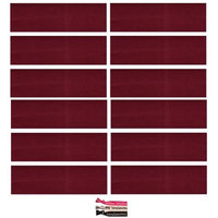Kenz Laurenz Cotton Headbands 12 Soft Stretch Headband Sweat Absorbent Elastic Head Band Maroon