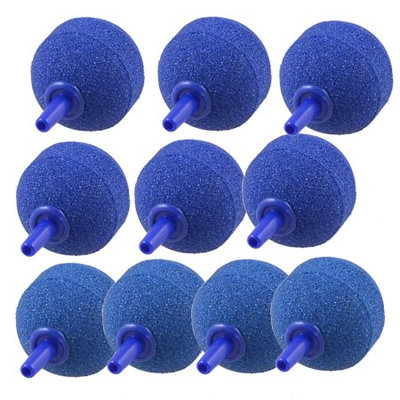Blue 30mm Sphere Shape Mineral Bubble Release Aquarium Air Stone 10 Pcs